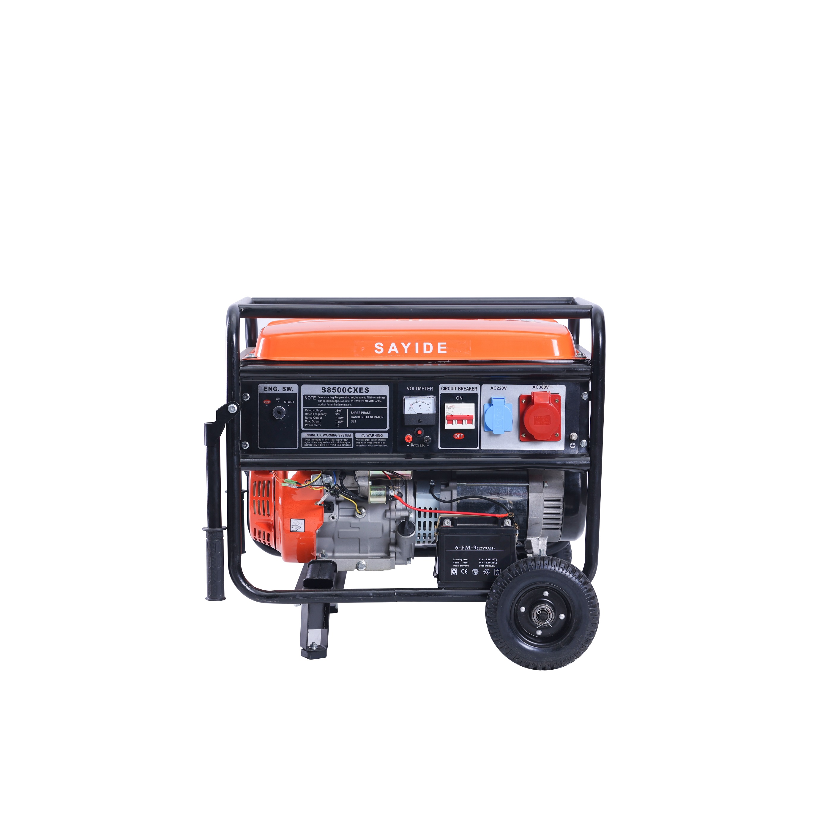 Generator set-Gasoline Generator Orange Tank
